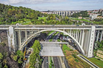 Reparación del viaducto más largo de Lisboa