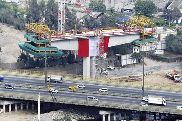 ULMA liderando en la construcción de puentes con carros  CVS en Perú.